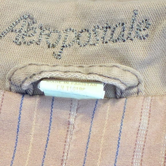 AEROPOSTALE COTTON UTILITY FIELD CARGO JACKET WOMENS SIZE L BROWN BUTTON CLOSURE - Picture 2 of 11